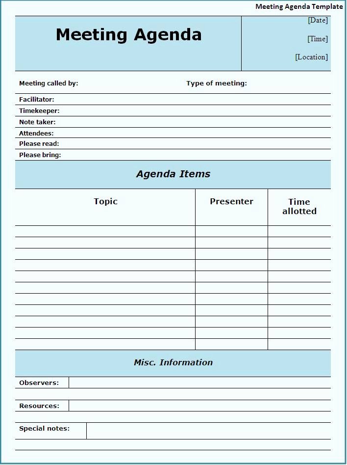 Ms Office Agenda Template Fresh Meeting Agendas Templates