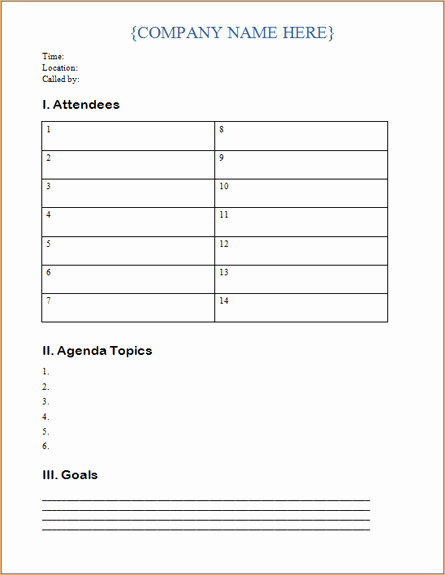 Ms Office Agenda Template Inspirational Agenda Templates