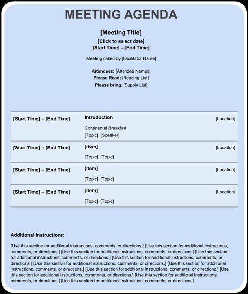 Ms Office Agenda Template Unique Sample Meeting Agenda Template Word