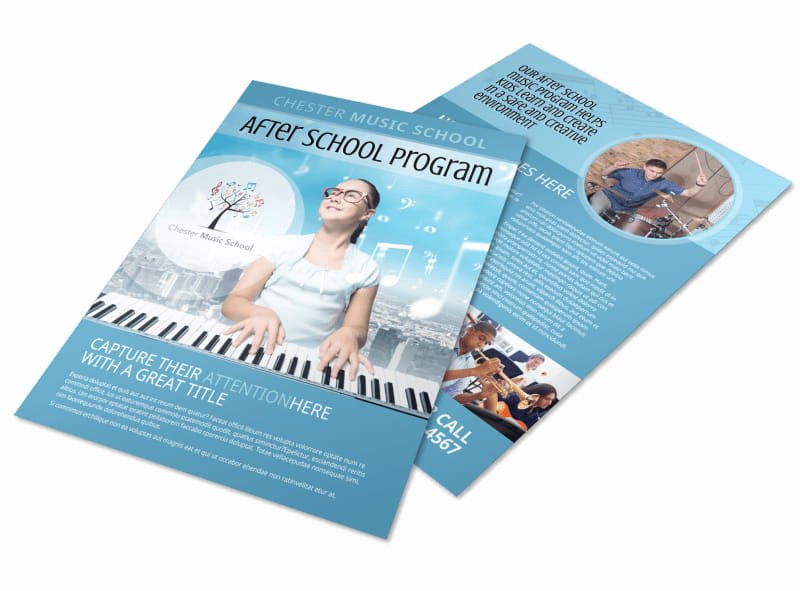 Musical Program Template Best Of after School Music Program Flyer Template