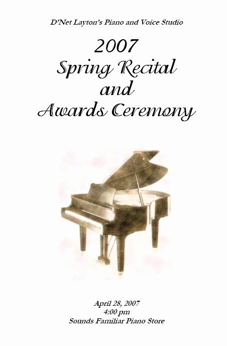 Musical Program Template Elegant Recital Program Templates