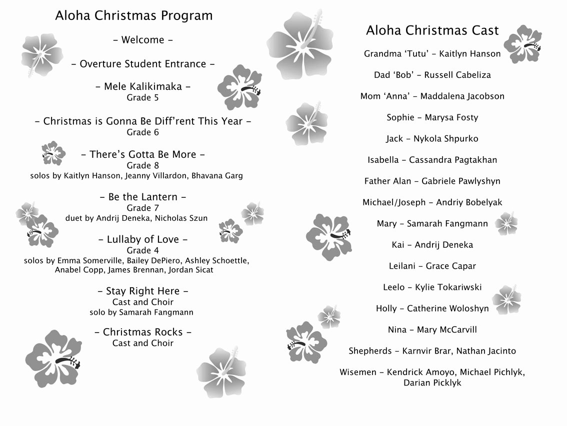 Musical Program Template Luxury 4 8 Christmas Concert Program