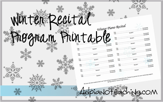 Musical Program Templates Best Of Christmas Recital Program Free Printable