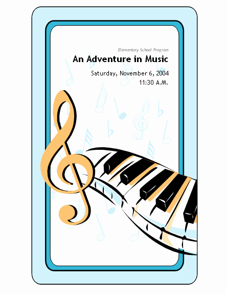 Musical Program Templates Inspirational School Concert event Program Template Microsoft Word