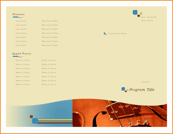 Musical Program Templates Luxury 6 Music Program Template