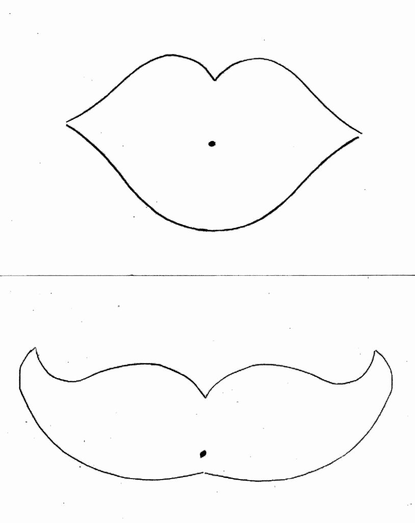 Mustache Cut Out Templates Best Of Diy Lip and Mustache Lollipop Valentines