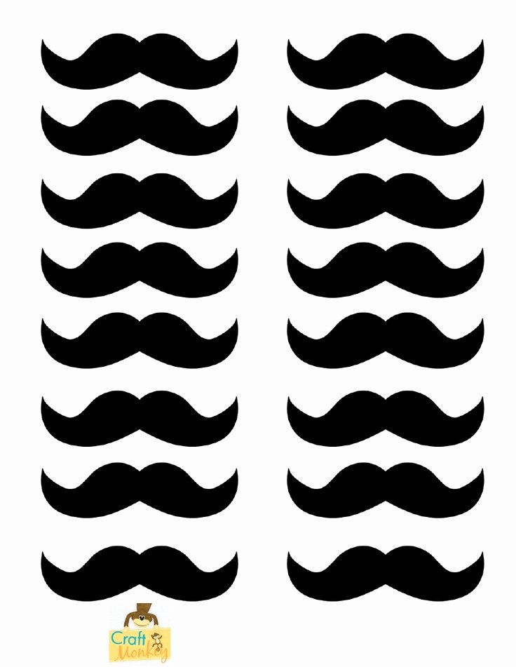 Mustache Cut Out Templates Inspirational Best S Of Print Mustache Template Mustache Template