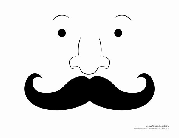 Mustache Pattern Printable Luxury Printable Mustache Templates