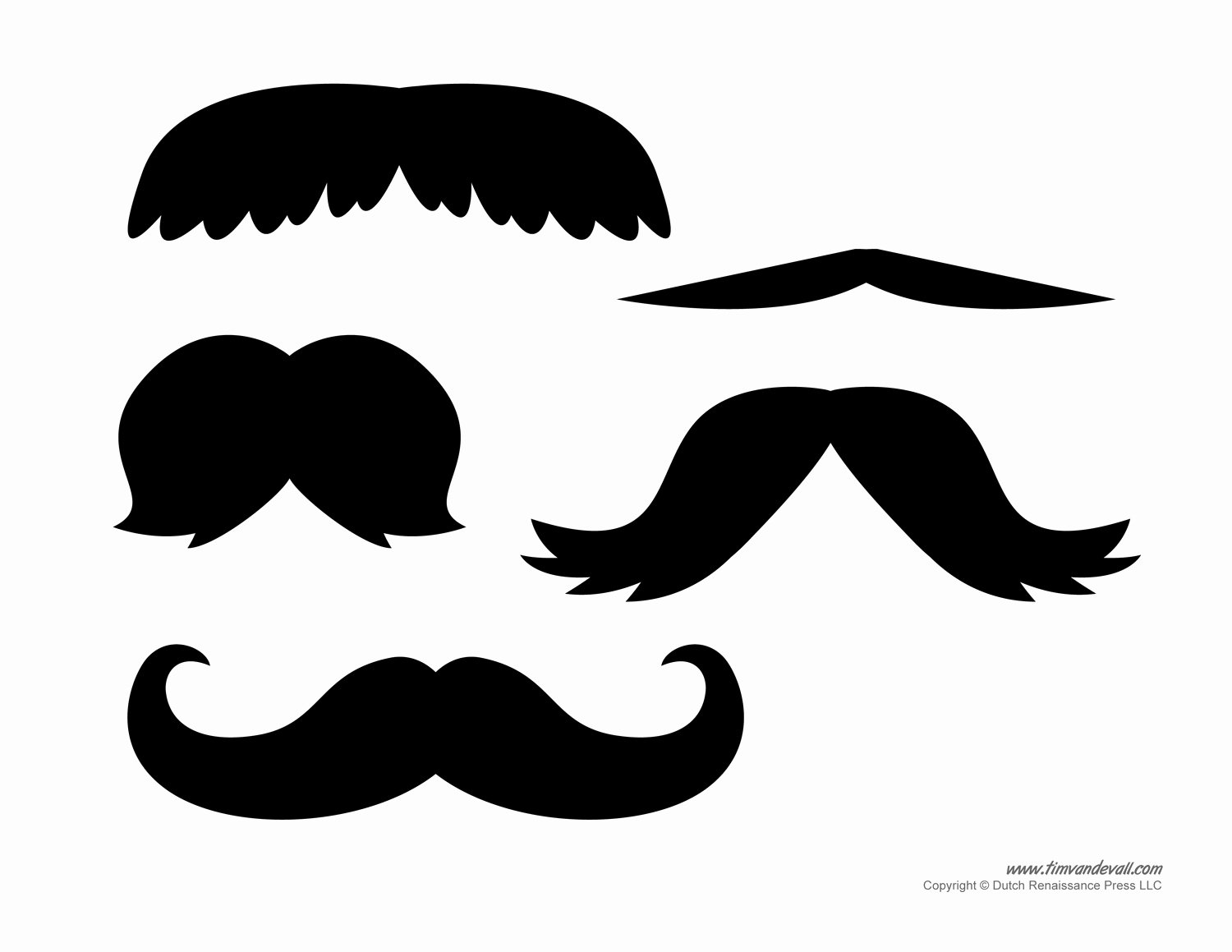 Mustache Pattern Printable New Printable Mustache Templates