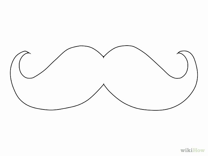 Mustache Pattern Printable Unique Beard Clipart Mustache Template Pencil and In Color