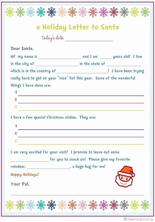 My Favorite Things List Template Awesome 20 Free Printable Letters to Santa Templates Spaceships