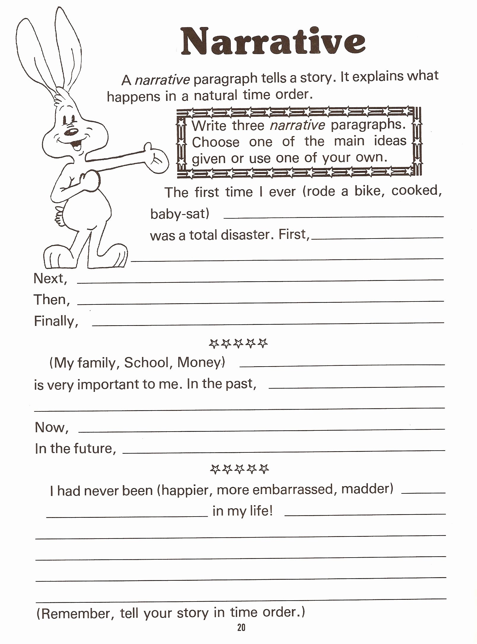 narrative writing vocabulary pdf