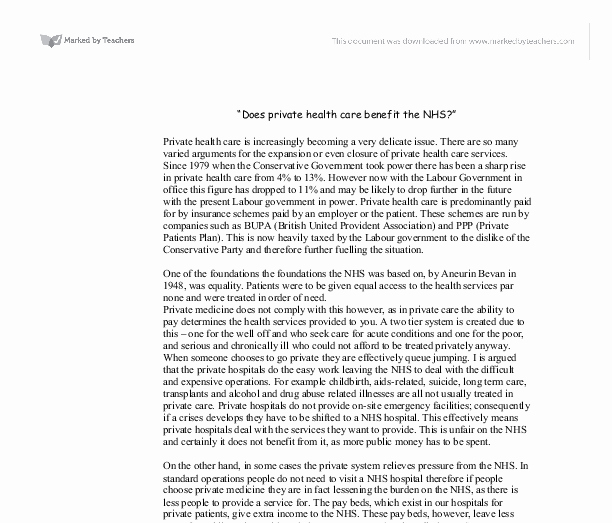 National Honor society Application Examples Beautiful &quot;does Private Health Care Benefit the Nhs &quot; University