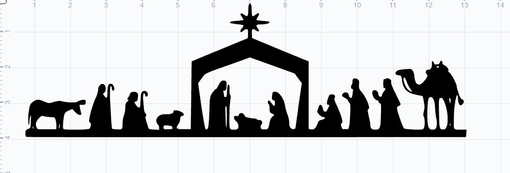 Nativity Scene Silhouette Pattern Free Inspirational Nativity Scene Svg Eps Dxf Studio3 Cut File From