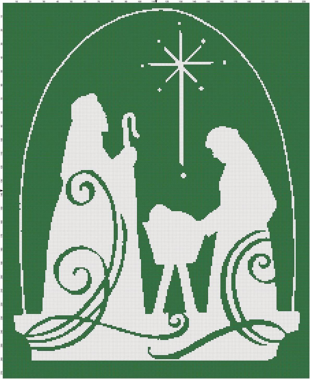 Nativity Scene Silhouette Pattern Free Lovely Christmas Jesus Nativity Scene Cross Stitch Pattern