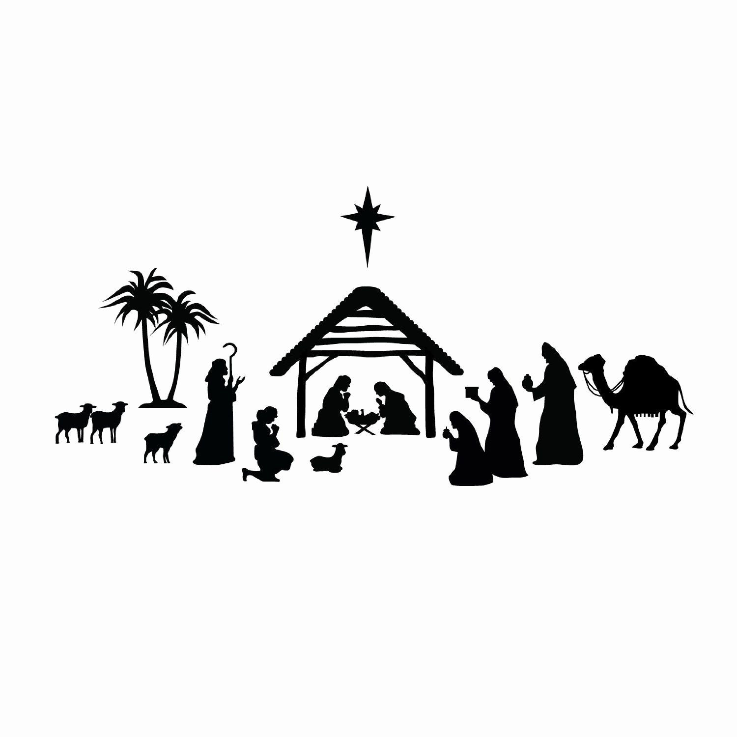 Nativity Scene Silhouette Pattern Free Lovely Related Image Neat Diy Christmas Gifts