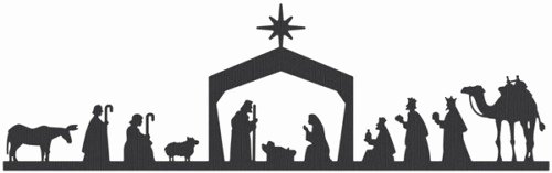 Nativity Scene Silhouette Pattern Lovely Nuestro Celebracion Del Pesebre Our Bethlehem Party