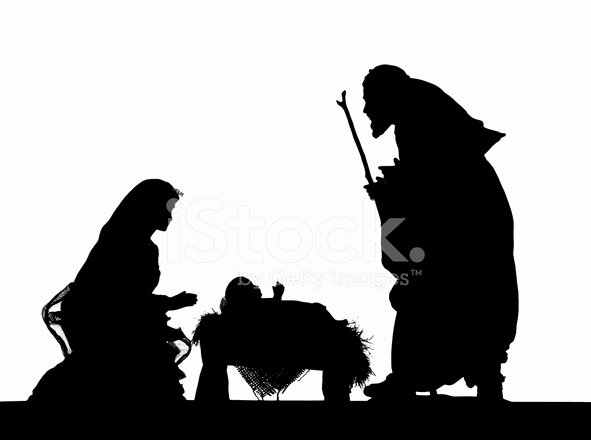 Nativity Scene Silhouette Pattern Luxury Nativity Photographed Silhouette Stock Photos