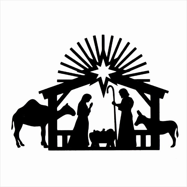 Nativity Scene Silhouette Printable Luxury Nativity Scene Silhouette Template at Getdrawings