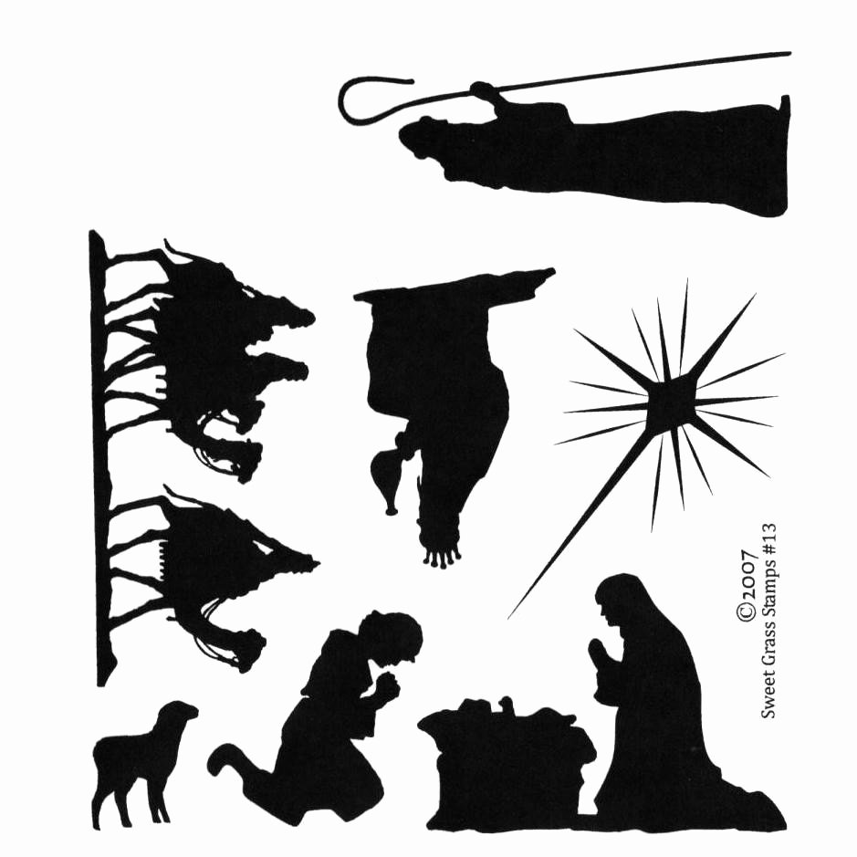 Nativity Silhouette Pattern Best Of Nativity Silhouettes 7 Christmas Unmounted Rubber Stamps