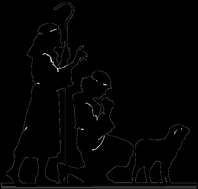 Nativity Silhouette Pattern Elegant Silhouette Nativity Scene Pattern