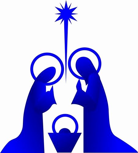 Nativity Silhouette Pattern Lovely Nativity Silhouette Print Art