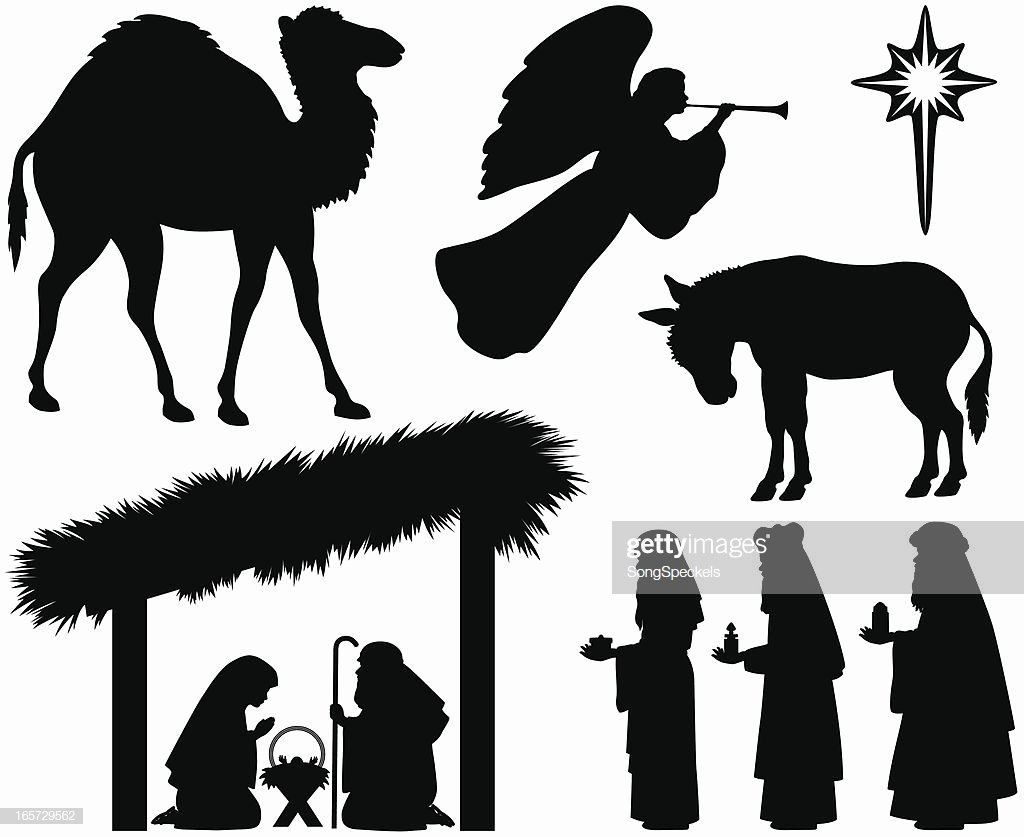 Nativity Silhouette Printable Best Of Nativity Silhouettes Vector Art