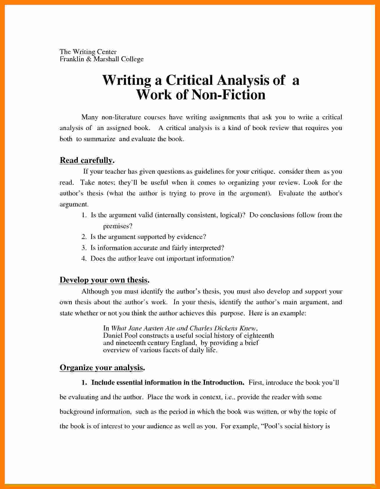 Neumann Scholarship Essay Examples New 5 Critical Analysis Essay format