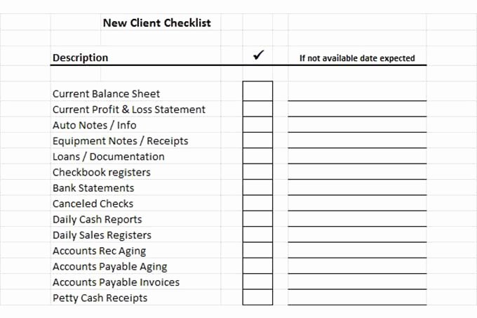 New Client form Template Awesome How to Open Your Own In Home Bookkeeping Service 3rd