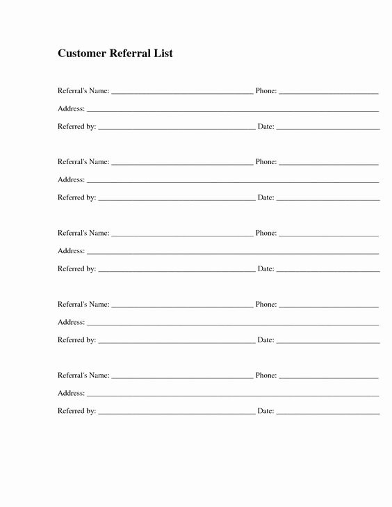 New Client form Template Beautiful Client Referral form Template Invitation Templates
