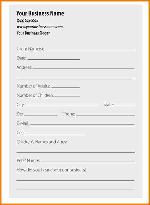 New Client form Template Lovely 28 Of Client Information form Template