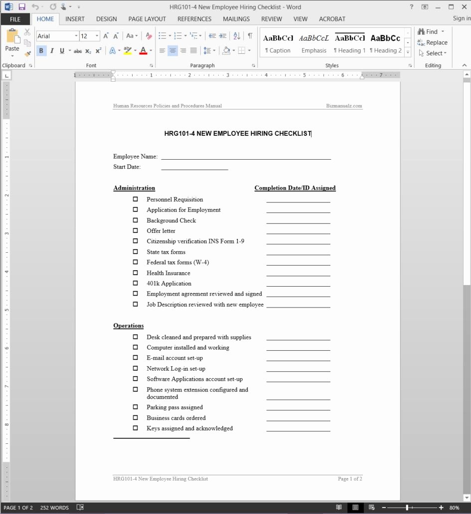 New Employee Checklist Template Excel Awesome New Employee Checklist Templates Sample Training Template