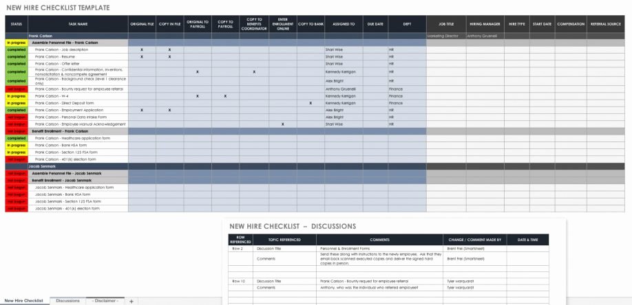 New Employee Checklist Template Excel Beautiful New Employee Checklist Templates Sample Training Template