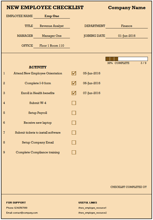 New Employee Checklist Template Excel Inspirational Checklist for New Hire New Employee Checklist Excel