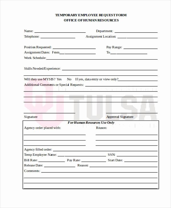 New Hire Requisition form Fresh Sample Employment Requisition forms 7 Free Documents In