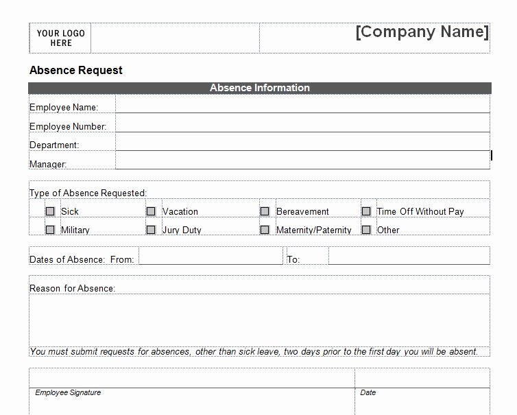 New Hire Requisition form New Employee Vacation Request form