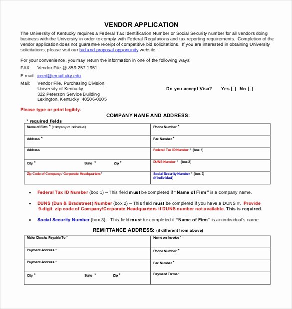 New Vendor Setup form Excel Template Fresh Vendor Application Template – 9 Free Word Pdf Documents