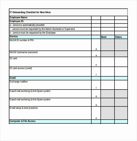 New Vendor Setup form Excel Template New 11 Boarding Checklist Samples and Templates Pdf Word