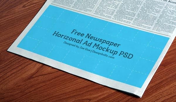 Newspaper Advertisement Template Elegant Free Horizontal Newspaper Ad Mockup Psd Mockups