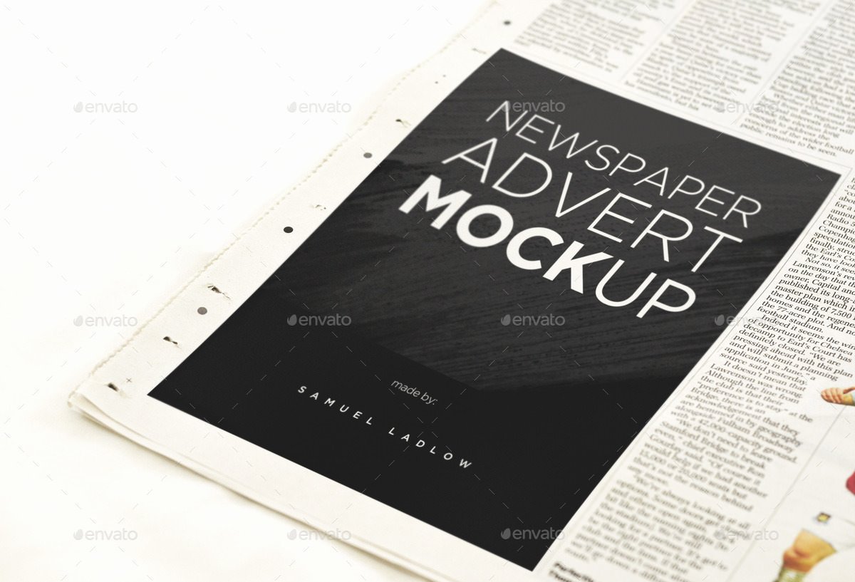 Newspaper Advertisement Template Fresh 17 Free and Premium Advertisement Mockups Psd Download