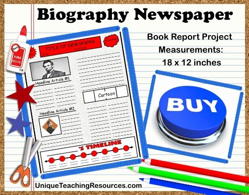 Newspaper Book Report Template Best Of Biography Book Report Newspaper Templates Printable
