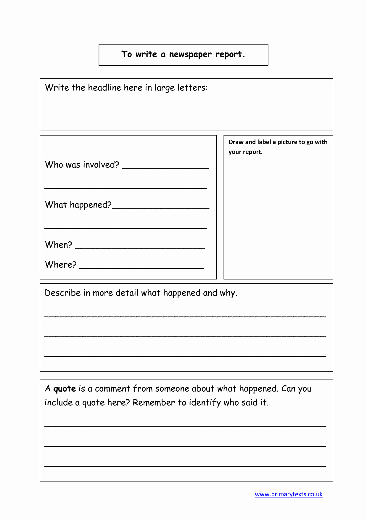 Newspaper Book Report Template Unique Writing Template