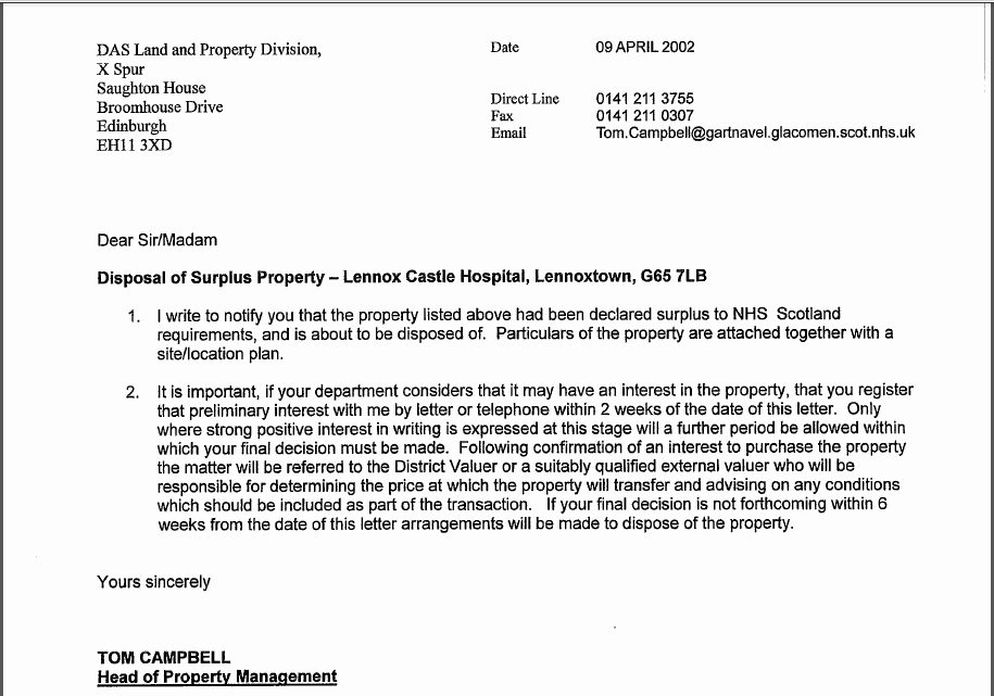Nhs Acceptance Letter Sample Luxury Timing is Everything Lennoxtown Initiative Was Set Up Way