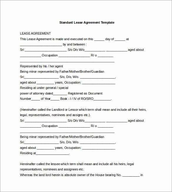 Non Binding Letter Of Intent to Lease Template New Agreement Template – 20 Free Word Pdf Documents Download