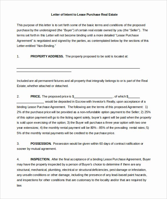 Non Binding Letter Of Intent to Lease Template New Free Intent Letter Templates 18 Free Word Pdf