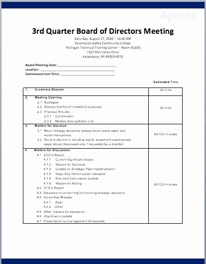 Non Profit Meeting Minutes Template New 15 Nonprofit Board Meeting Agenda Template