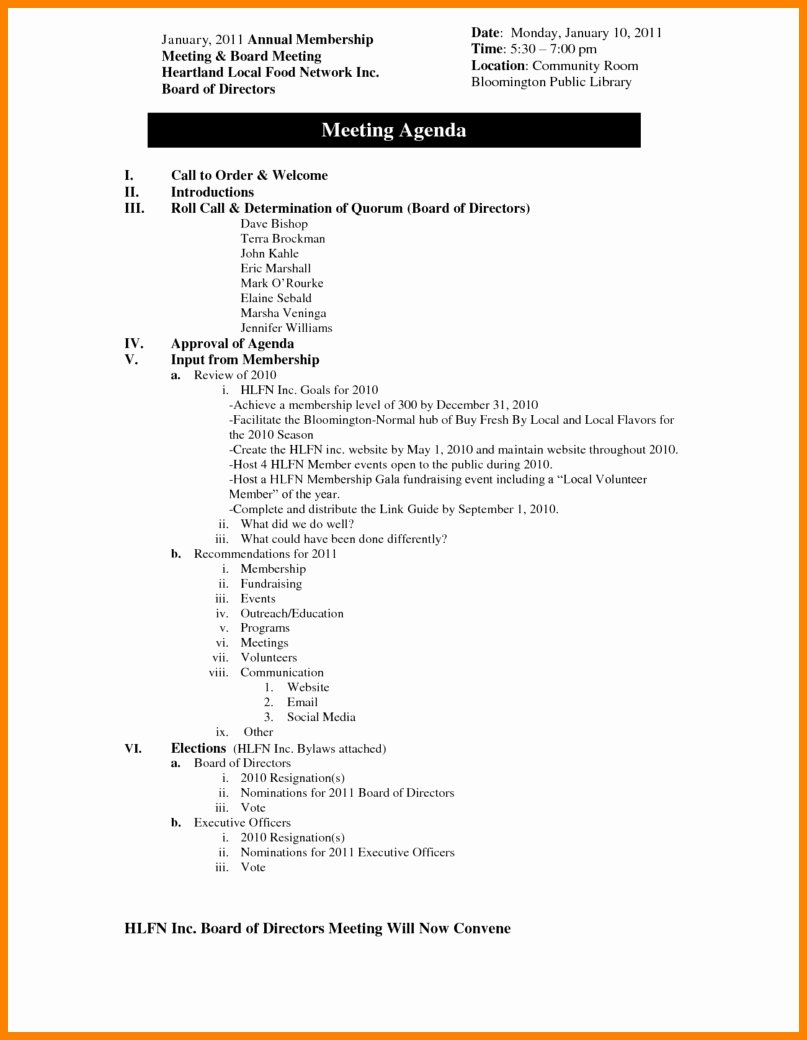 Non Profit Meeting Minutes Template New Nonprofit Board Meeting Agenda Template Beepmunk