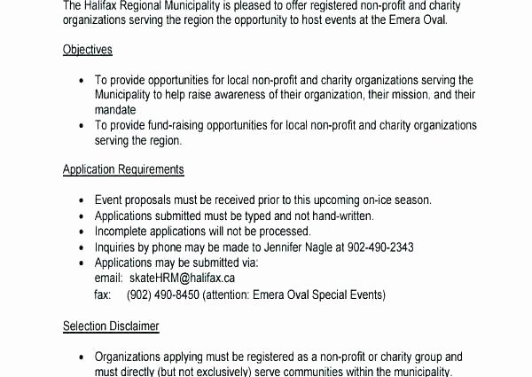 Non Profit Sponsorship Package Template New Non Profit Proposal Template