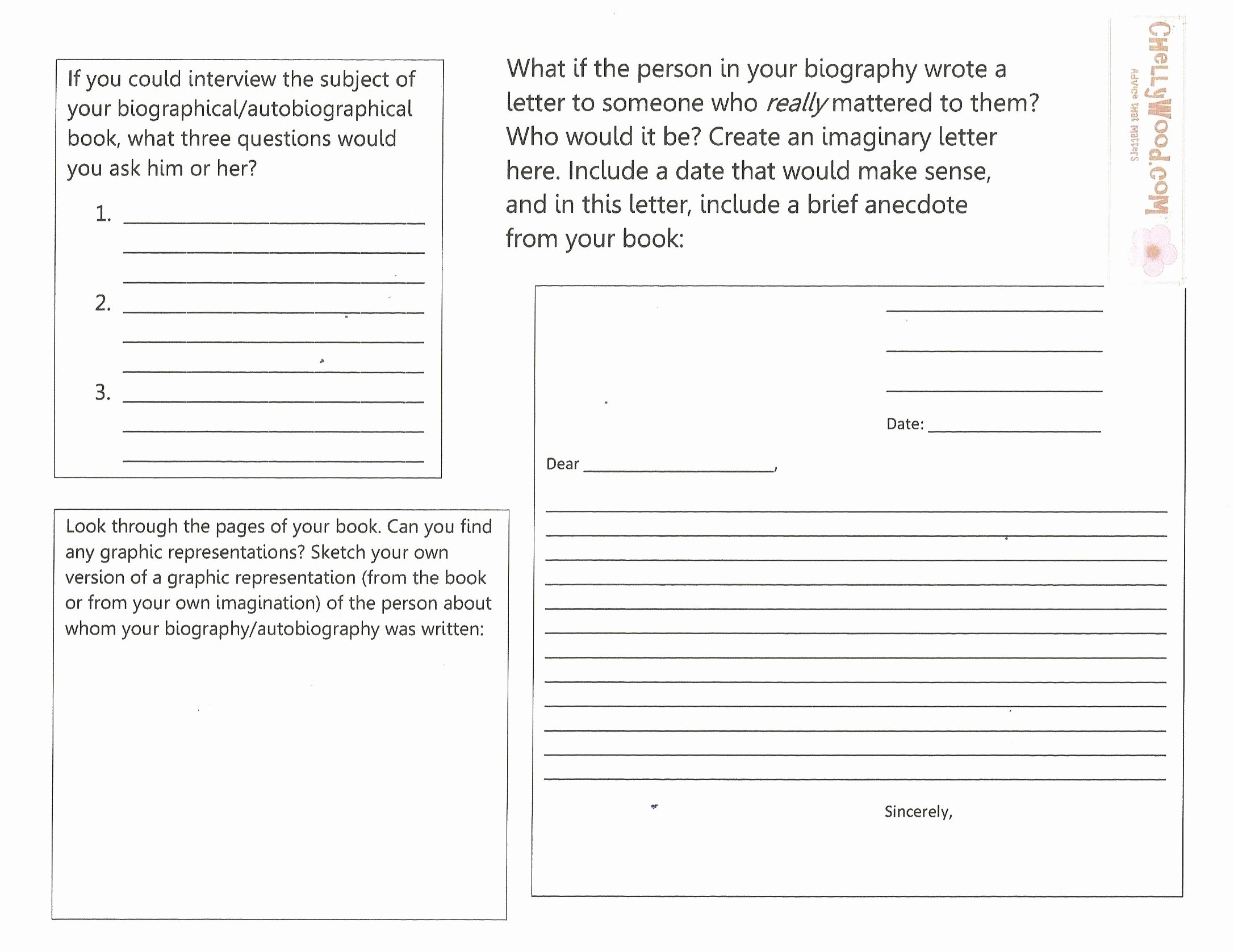 Nonfiction Book Report Template Best Of Biographical Book Report form for Teaching Nonfiction