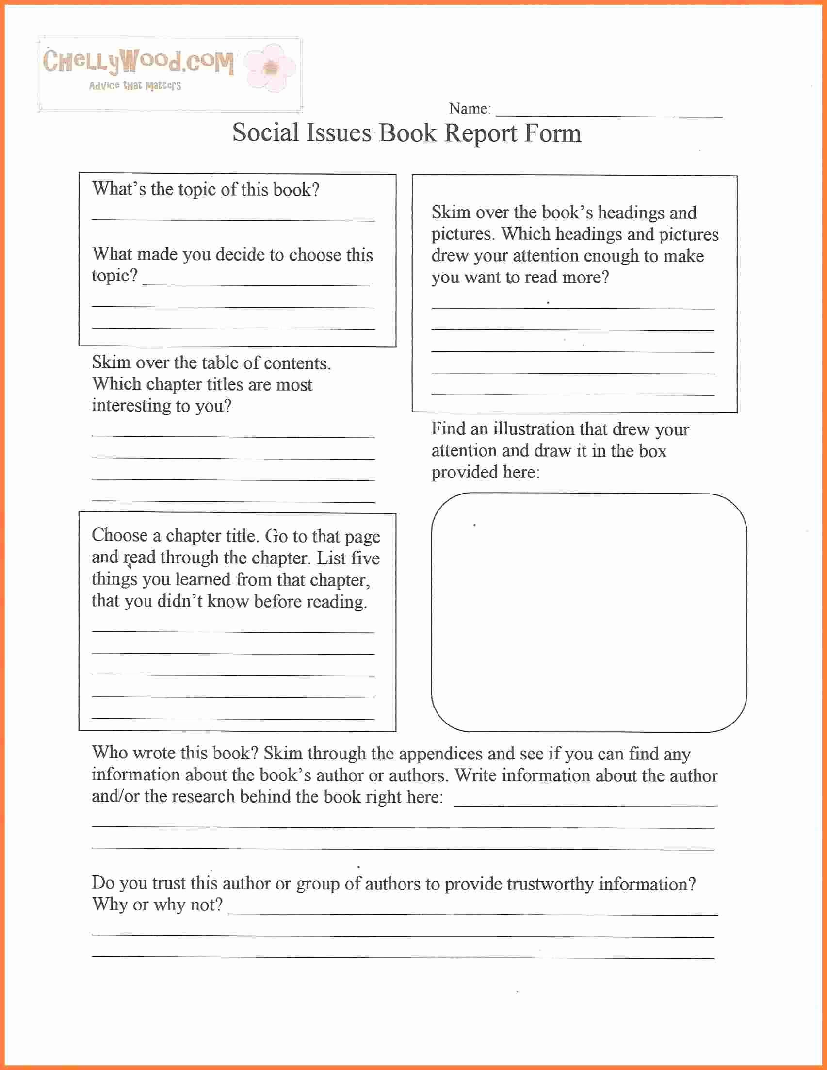 Nonfiction Book Report Template Elegant 6 Non Fiction Book Report Template Middle School